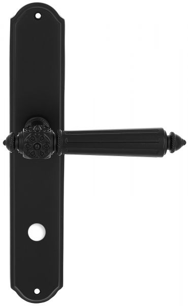 117979 Дверная ручка на планке PL01 EXTREZA LEON 303 WC матовый черный F22 классика многослойное гал