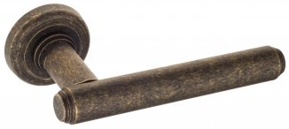 VNZ1905 Дверная ручка на круглой розетке VENEZIA EXA D1 античная бронза классика латунь Италия