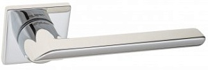 FCT893 Дверная ручка на прямоугольной розетке Fratelli Cattini WOO 8FS-CR полированный хром zamak (Ц