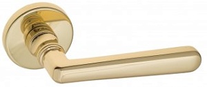 FCT724 Дверная ручка на круглой розетке Fratelli Cattini ESSA 7.7-OLV полированная латунь Италия