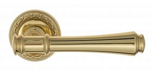 VNZ3217 Дверная ручка на круглой розетке VENEZIA CALLISTO D2 полированная латунь классика латунь Ита