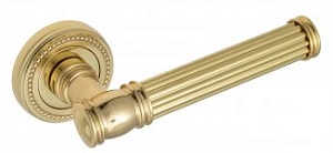 VNZ3585 Дверная ручка на круглой розетке VENEZIA IMPERO D3 полированная латунь классика латунь Итали