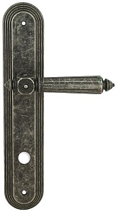 123746 Дверная ручка на планке PL05 EXTREZA LEON 303 WC античное серебро F45 классика многослойное г