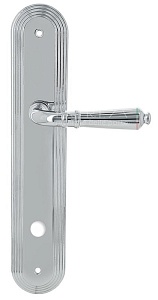 123775 Дверная ручка на планке PL05 EXTREZA PETRA 304 WC полированный хром F04 классика многослойное