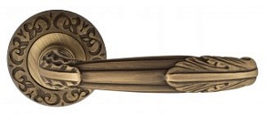 VNZ2747 Дверная ручка на круглой розетке VENEZIA ANGELINA D4 матовая бронза классика латунь Китай