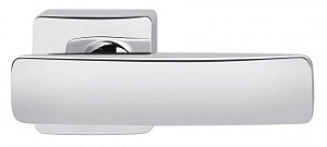 CLB323 Дверная ручка на круглой розетке COLOMBO Bold PT11RSB-CR полированный хром модерн многослойно