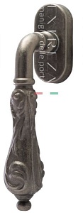 123034 Ручка оконная EXTREZA GRETA 302 F45 античное серебро латунь Италия