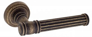 VNZ1949 Дверная ручка на круглой розетке VENEZIA IMPERO D1 античная бронза классика латунь Италия