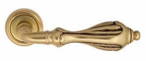 VNZ858 Дверная ручка на круглой розетке VENEZIA ANAFESTO D1 французское золото/коричневый классика л