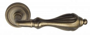 VNZ868 Дверная ручка на круглой розетке VENEZIA ANAFESTO D3 матовая бронза классика латунь Италия