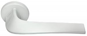 119136 Ручка на квадратной розетке Morelli COMETA  белый модерн многослойное гальваническое покрытие