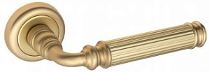 VNZ4011 Дверная ручка на круглой розетке VENEZIA MOSCA D1 французское золото классика латунь Италия