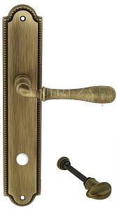 121697 Дверная ручка на планке PL03 EXTREZA CARRERA  321 WC матовая бронза F03 классика многослойное