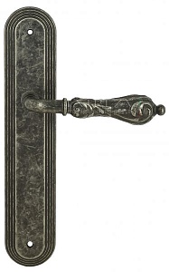 122022 Дверная ручка на планке PL05 EXTREZA GRETA 302 античное серебро F45 классика многослойное гал
