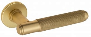 VNZ3951 Дверная ручка на круглой розетке VENEZIA EXA ZIG FSR французское золото классика латунь Итал