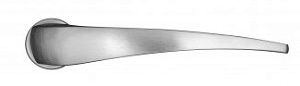 VNZ2027N Дверная ручка на круглой розетке VENEZIA UNIQUE MIAMI SLIM матовый хром модерн zamak (ЦАМ) 