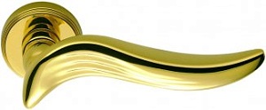 CLB060 Дверная ручка на квадратной розетке COLOMBO AR11RSB-OL полированная латунь модерн многослойно
