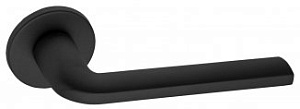 FCT579 Дверная ручка на круглой розетке Fratelli Cattini LINEA  7-FS-OLV матовый черный латунь Итали