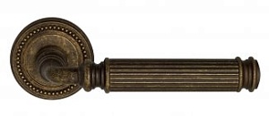 VNZ3003 Дверная ручка на круглой розетке VENEZIA MOSCA D3 античная бронза классика латунь Италия