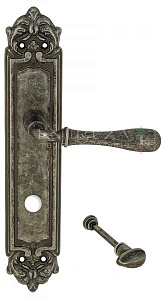 121689 Дверная ручка на планке PL02 EXTREZA CARRERA  321 WC античное серебро F45 классика многослойн
