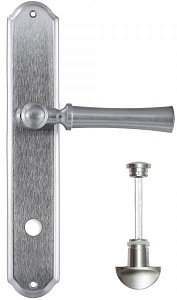 121868 Дверная ручка на планке PL01 EXTREZA DEZI 309 WC матовый хром F05 классика многослойное гальв
