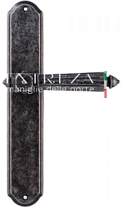 122057 Дверная ручка на планке PL01 EXTREZA LEON 303 античное серебро F45 классика многослойное галь