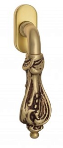 VNZ3205 Ручка оконная VENEZIA FLORENCE  FW французское золото/коричневый латунь Италия