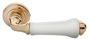 106068 Ручка на круглой розетке Morelli MH-41 полированное золото стандартная классика zamak (ЦАМ) К