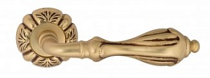 VNZ1446 Дверная ручка на круглой розетке VENEZIA ANAFESTO D5 французское золото/коричневый классика 