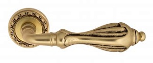 VNZ865 Дверная ручка на круглой розетке VENEZIA ANAFESTO D2 французское золото/коричневый классика л