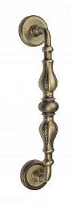 VNZ549 Дверная ручка скоба VENEZIA GIFESTION  D1 280мм (230мм) матовая бронза латунь Италия