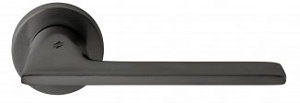 CLB346 Дверная ручка на круглой розетке COLOMBO Alato JP11RSB-GM черный модерн многослойное гальвани