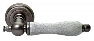 106064 Ручка на круглой розетке Morelli MH-42 античное серебро стандартная классика zamak (ЦАМ) Кита