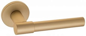 FCT838 Дверная ручка на круглой розетке Fratelli Cattini UNA  7-FS-BS матовая латунь Италия