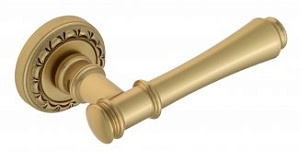 VNZ3219 Дверная ручка на круглой розетке VENEZIA CALLISTO D2 французское золото/коричневый классика 