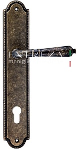 121950 Дверная ручка на планке PL03 EXTREZA PETRA 304 CYL античная бронза F23 классика многослойное 