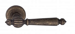 VNZ2065 Дверная ручка на круглой розетке VENEZIA PELLESTRINA D1 античная бронза классика латунь Итал