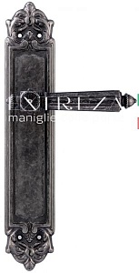 120049 Дверная ручка на планке PL02 EXTREZA LEON 303 античное серебро F45 классика многослойное галь