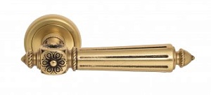 VNZ936 Дверная ручка на круглой розетке VENEZIA CASTELLO D1 французское золото/коричневый классика л
