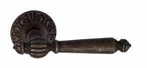 VNZ2062 Дверная ручка на круглой розетке VENEZIA PELLESTRINA D4 античная бронза классика латунь Итал