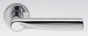 CLB267 Дверная ручка на круглой розетке COLOMBO Libra SK21RSB-CR полированный хром модерн многослойн