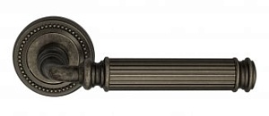 VNZ3004 Дверная ручка на круглой розетке VENEZIA MOSCA D3 античное серебро классика латунь Италия