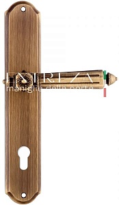 117580 Дверная ручка на планке PL01 EXTREZA LEON 303 CYL матовая бронза F03 классика многослойное га