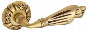 VNZ1756 Дверная ручка на круглой розетке VENEZIA OPERA D5 французское золото/коричневый классика лат