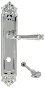 122310 Дверная ручка на планке PL02 EXTREZA BONO 328  WC полированный хром F04 классика многослойное