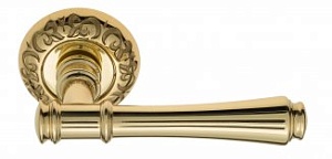 VNZ3231 Дверная ручка на круглой розетке VENEZIA CALLISTO D4 полированная латунь классика латунь Ита