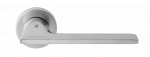 CLB345 Дверная ручка на круглой розетке COLOMBO Alato JP11RSB-CM матовый хром модерн многослойное га