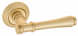 VNZ3753 Дверная ручка на круглой розетке VENEZIA CALLISTO D8 французское золото классика латунь Итал