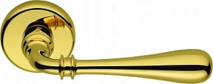 CLB037 Дверная ручка на круглой розетке COLOMBO Ida ID31RSB-OL полированная латунь классика многосло