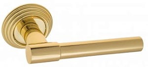 FCT889 Дверная ручка на круглой розетке Fratelli Cattini UNA  D8-OLV полированная латунь Италия